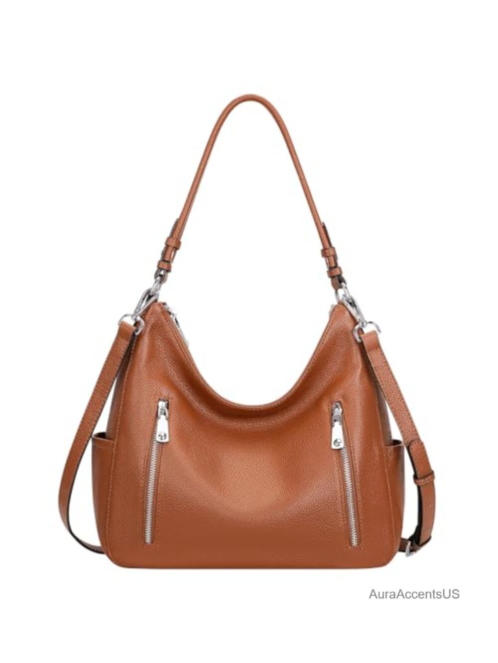 Genuine Leather Hobo Shoulder Bag Crossbody Purse for Women